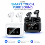 Awei T56 ANC True Wireless Earbuds – Smart LED Touch Screen Charging Case, Bluetooth 5.4, -35dB Active Noise Cancellation & IPX6 Waterproof