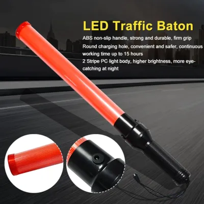 Rechargeable LED Traffic Baton Wand with Hand Strap