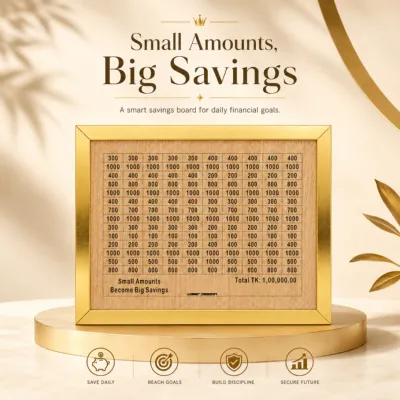 Wooden Money Saving Box (Piggy Bank) 1,00,000 tk