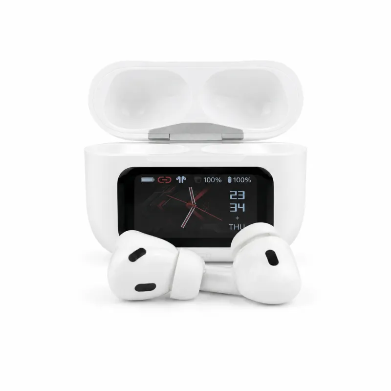 A9 Pro True Wireless Earbuds – Smart Touch Screen Display, ANC & ENC Noise Cancellation, Dedicated App Support & TWS Bluetooth Earphones