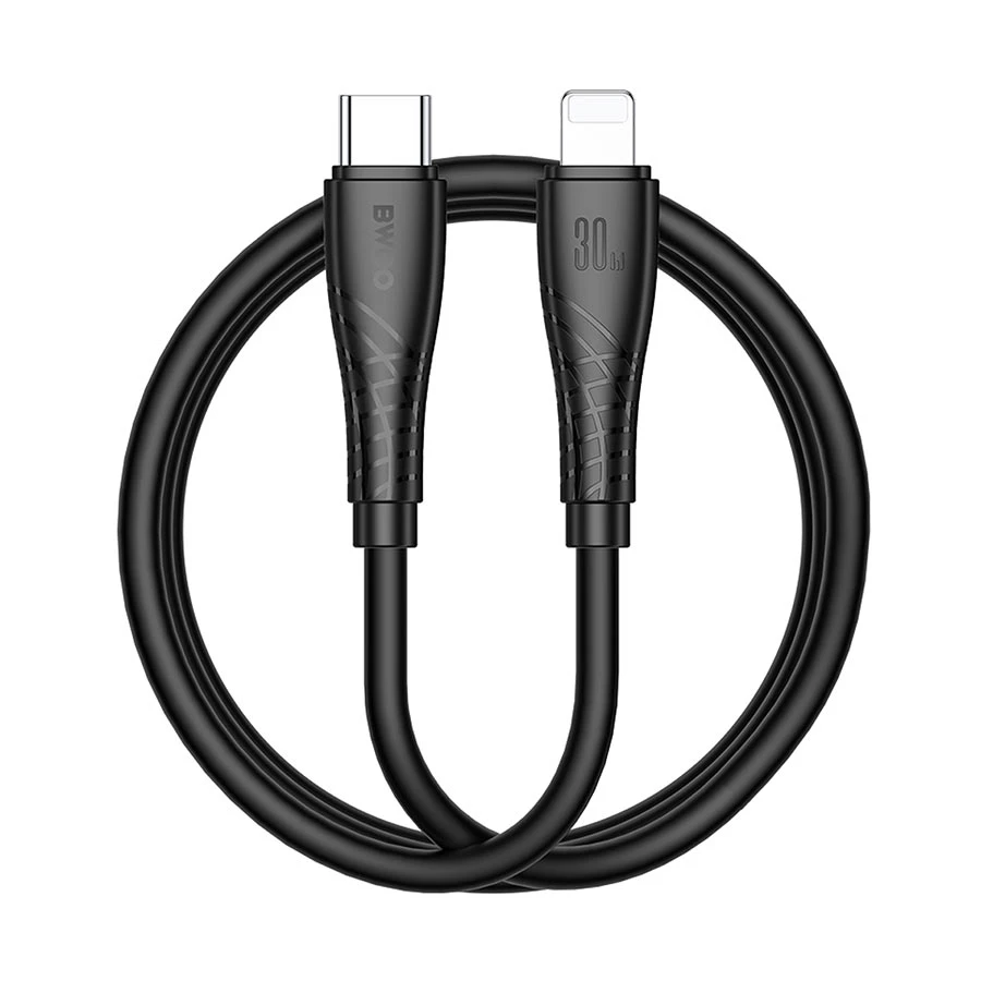 Bwoo BO-X318C-L 30W USB-C to Lightning Charging & Data Cable 1m Black
