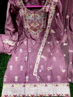 Readymade Crepe Chinon Georgette Three Piece, Sizes 40 to 44