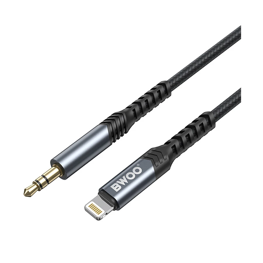 Bwoo BO-AUX068 Lightning Male to 3.5mm Male 1.2 Meter Black Aux Cable
