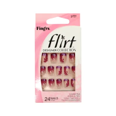 Fingrs Flirt False Nails Tips 24pices (Mexico)