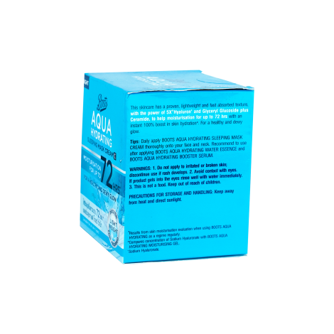 Boots Aqua Hydrating 72H Sleeping Mask Cream 50ml (Thailand)