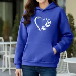 Premium Comfortable Printed Ladies Winter Hoodie