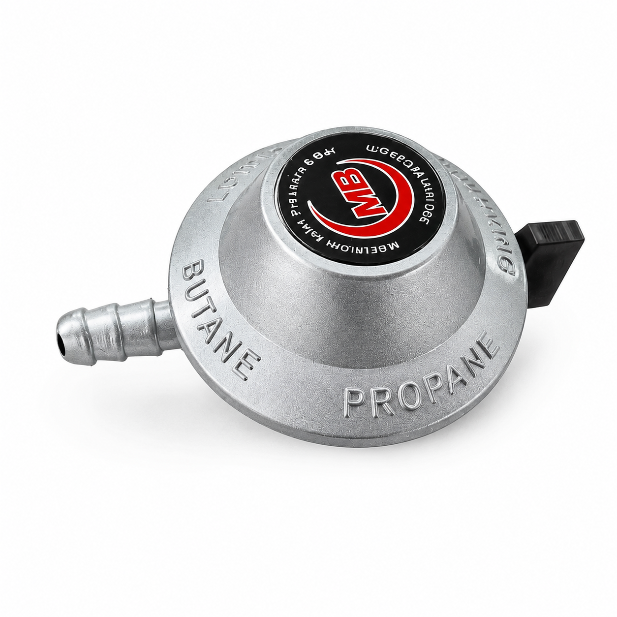 MB Silver Low Pressure LPG Gas Regulator (22mm) – Safe Gas Pressure Regulator with Gas Meter Indicator for 22mm Cylinders
