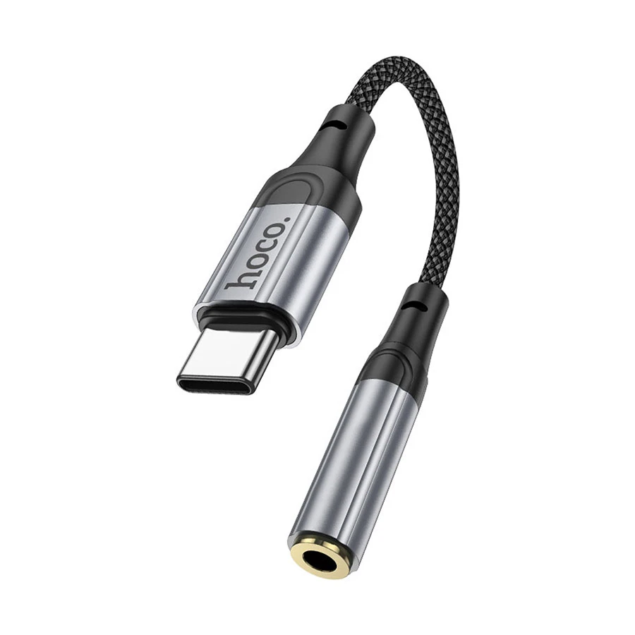 Hoco LS36 Type-C Male to 3.5mm Female Audio Converter Black & Gray