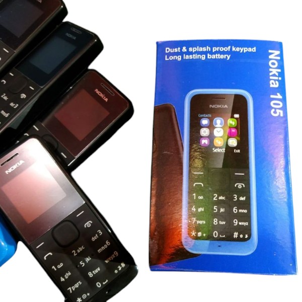 Nokia Asha 105 Single Sim Mobile Phone Black Colour (Refurbished)