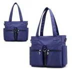 Women Casual Large Capacity Waterproof Oxford Cloth Bag (Dark Blue)