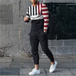 Full Sleeve Mesh Jersey T-Shirt with Polyester Suit Trouser for Men