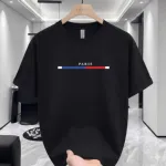 Men's Cotton-Spandex Drop Shoulder T-Shirt, DTF Print, 220 GSM
