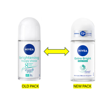 Nivea Brightening Happy Shave 8 Super Food 48H Roll On 50ml (Germany)