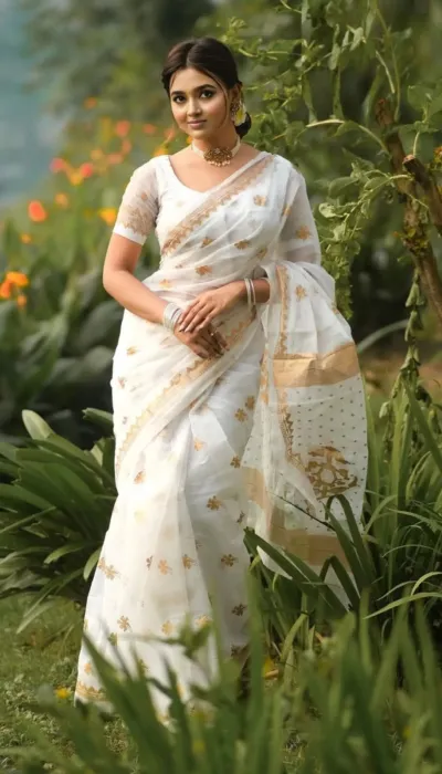Lightweight Semi Muslin Saree for Everyday Wear, 14 Haath