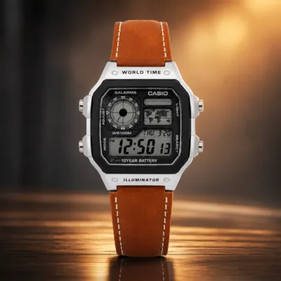 CASIO ILLUMINATOR LEATHER STRAP PREMIUM WATCH