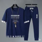 Men's Mesh Fabric Tee and Full Pant Two-Piece Set, 4 Colours