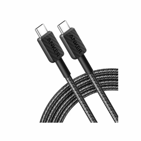 Anker 322 3ft Nylon Braided USB-C to USB-C Data Cable (A81F5H11) - Black