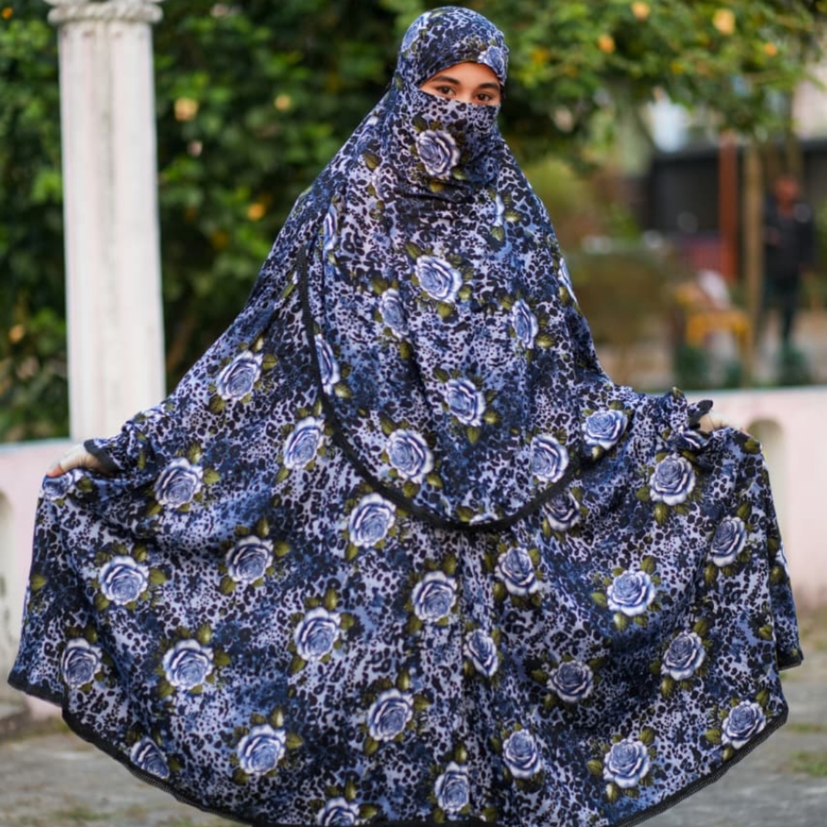 Elegant Palazzo long Khimar Set