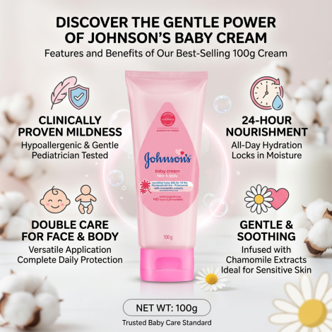 Johnson's Face & Body Baby Cream 100g (Thailand)