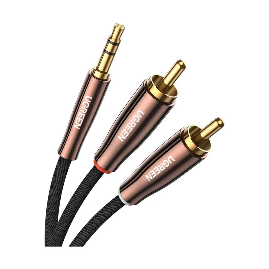 UGREEN AV170 (80845) 3.5mm Male to 2RCA Male 1 Meter Black Audio Cable