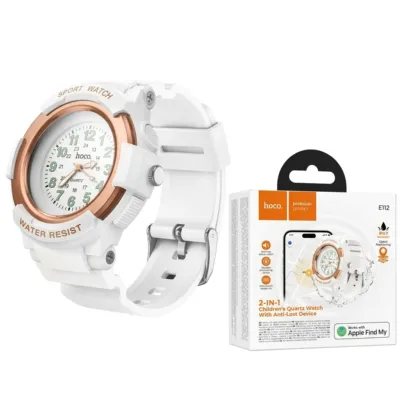 Hoco E112 2-in-1 Kids Quartz Watch with Apple Find My Anti-Lost Tracker