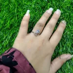 Spinning Heartstone Adjustable Ring