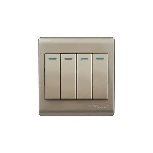 NT blu-ray Primo Golden 4 Gang 1/2 Way Switch