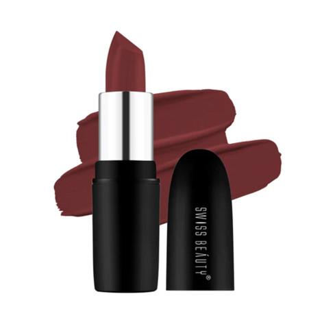 Swiss Beauty Pure Matte Lipstick - 225 Cafe Mocha (China)