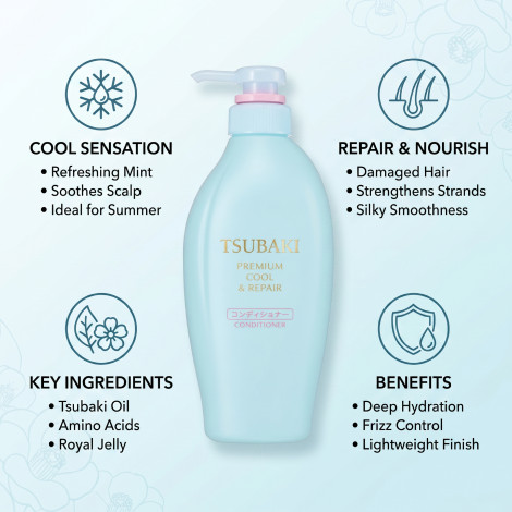Tsubaki Premium Cool & Repair Conditioner 450mL (Japan)