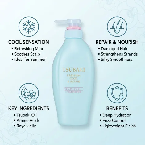 Tsubaki Premium Cool & Repair Conditioner 450mL (Japan)