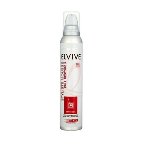 L'Oreal Elvive 48H Hold Styliste Full Restore 5 Hair Mousse 200ml (France)