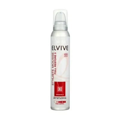 L'Oreal Elvive 48H Hold Styliste Full Restore 5 Hair Mousse 200ml (France)