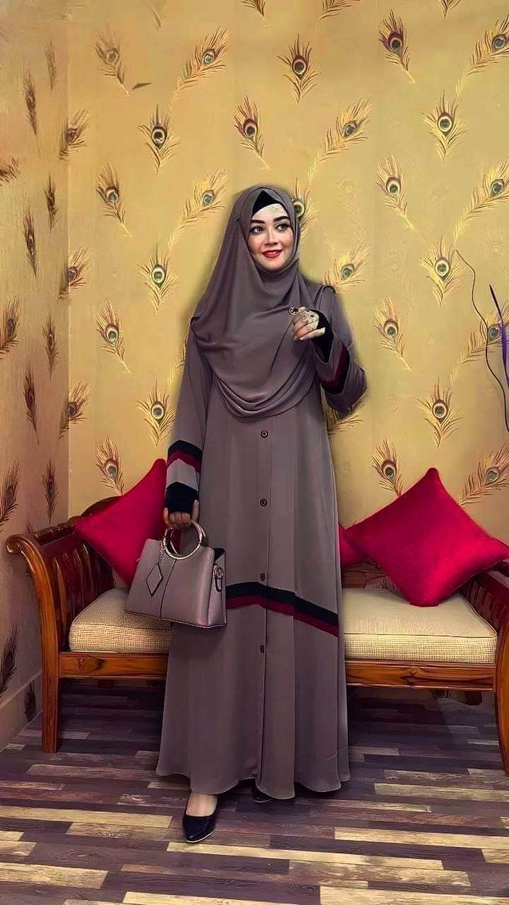 Rongdhuno Cherry Fabric Borka without Hijab, Body 36 to 46