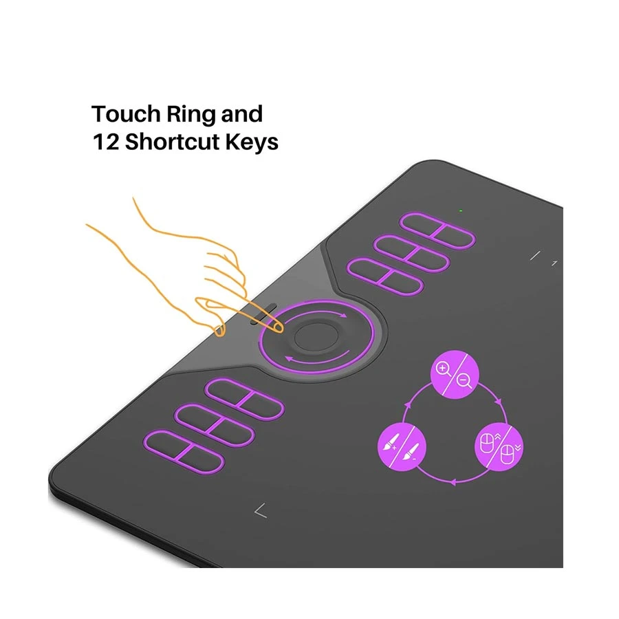Huion HS610 Black Drawing Graphics Tablet
