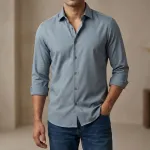 Premium China Micro Stig Shirt (Formal / Casual) (Ash)