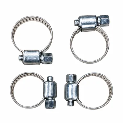 Stainless Steel Hose Clamps (4 Pcs) – Adjustable Worm-Gear Clamps