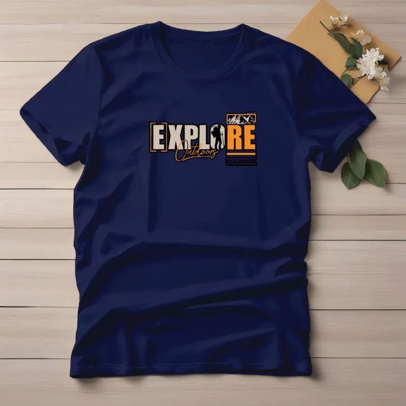 Men's Basic Printed T-Shirt in Pure Cotton, Sizes M to XXL