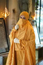 Khimar, Niqab and Palazzo Set in Soft Linen, 6 Colours