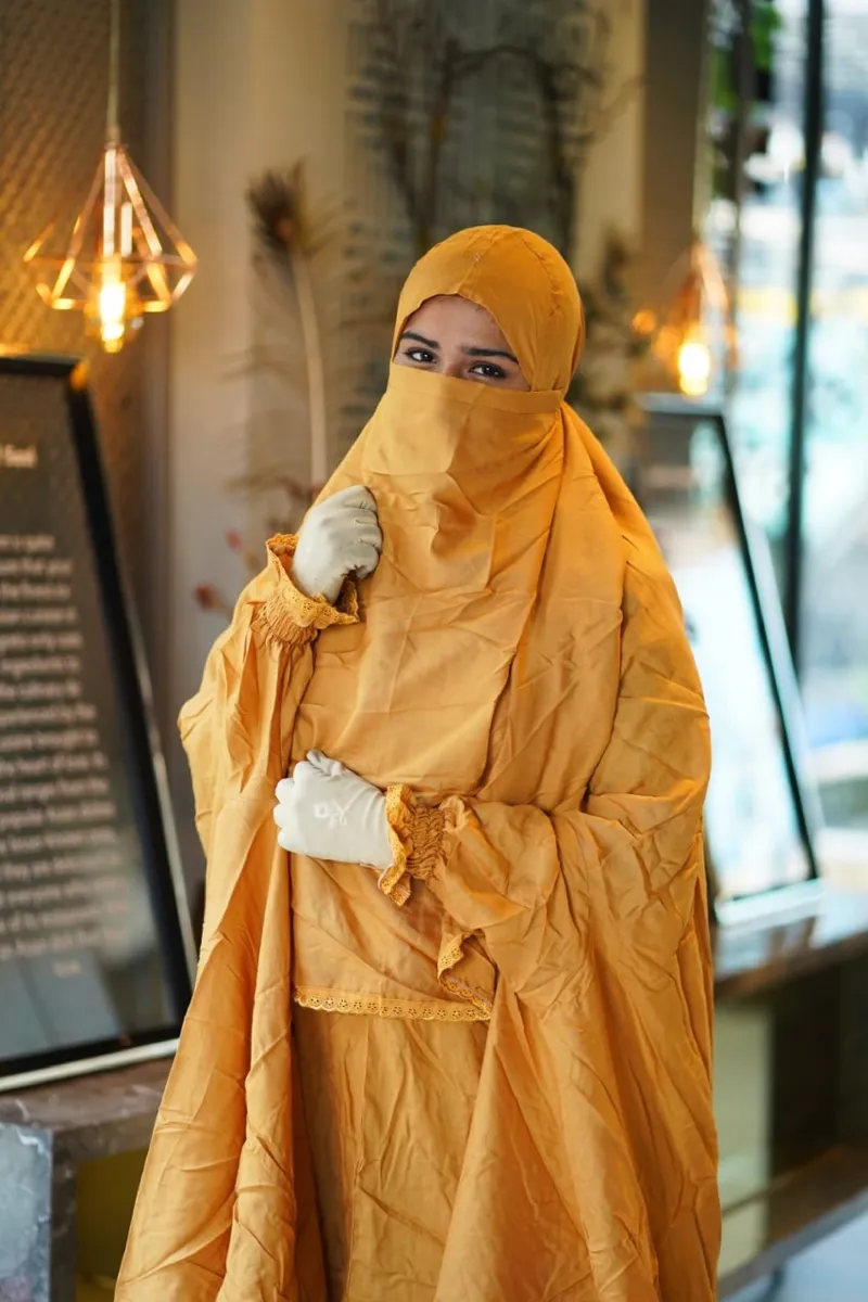 Khimar, Niqab and Palazzo Set in Soft Linen, 6 Colours
