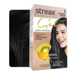Streax Gel Hair Colour - 1 Natural Black (India)