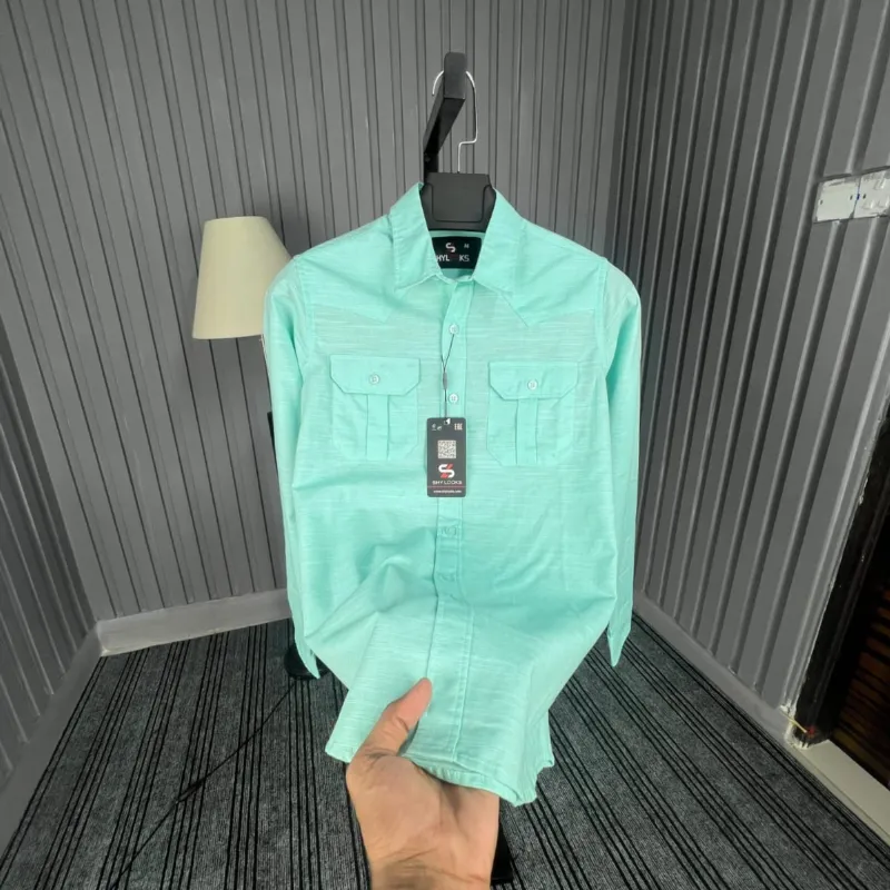 Shy Looks Premium Lap Seam Double Pocket Shirt