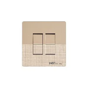 NT blu-ray Chrome Golden 2 Gang 1 Way Switch