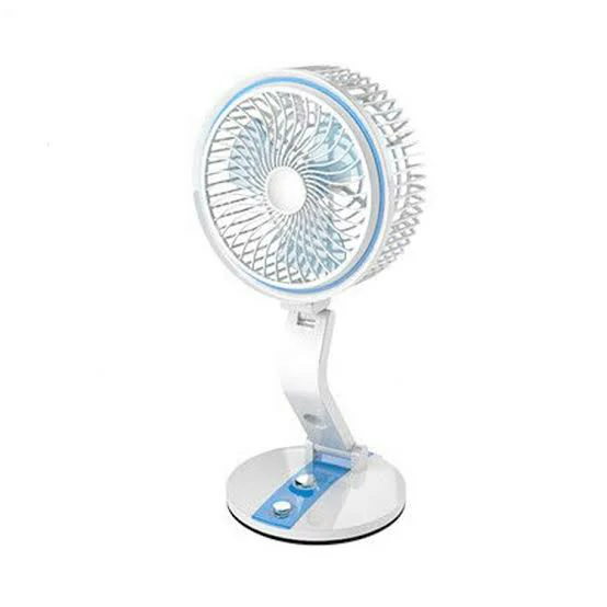 JOYKALY YG-731 Rechargeable Folding Table Fan with Led Light - Double battery