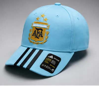 World Cup Embroidered Denim Cap with Back Belt Strap