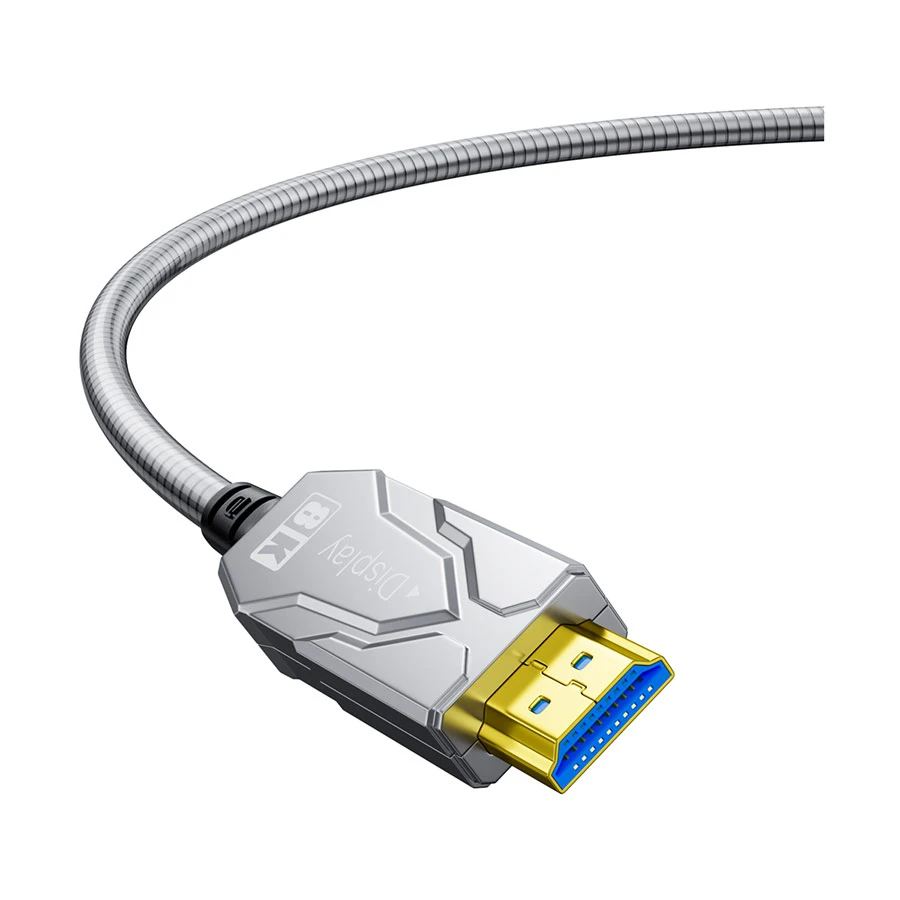 Dtech DT-HF8005K HDMI 2.1 8K Optical Fiber Cable, 5 Meter, Grey