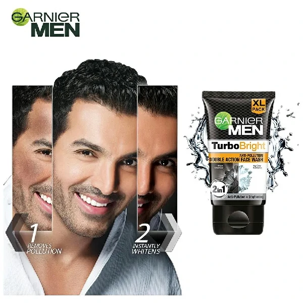 Garnier Men Turbo Bright Double Action Face Wash 50g