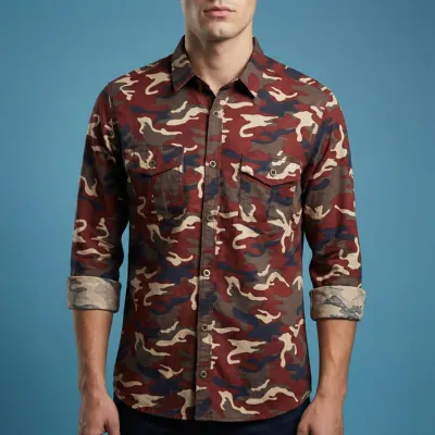 Fashionable Casual Shirt For Men (Maroon)