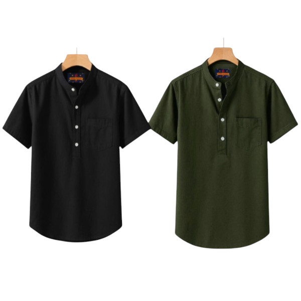 Combo kaizar cotton Half sleeves katua For Men's