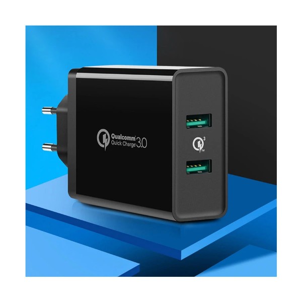Ugreen CD161 36W Dual USB QC 3.0 Black Charger (2 Pin, EU)