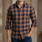 Men's  long sleeve check shirt